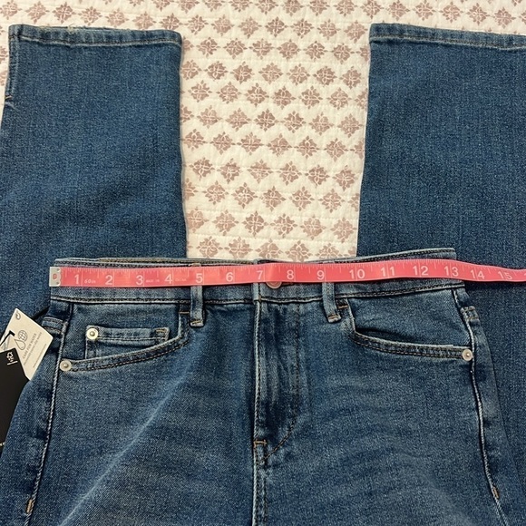 NWT Massimo Dutti High Rise Ankle Cropped Split Hem Medium Wash Jeans Size 2 - Picture 8 of 12